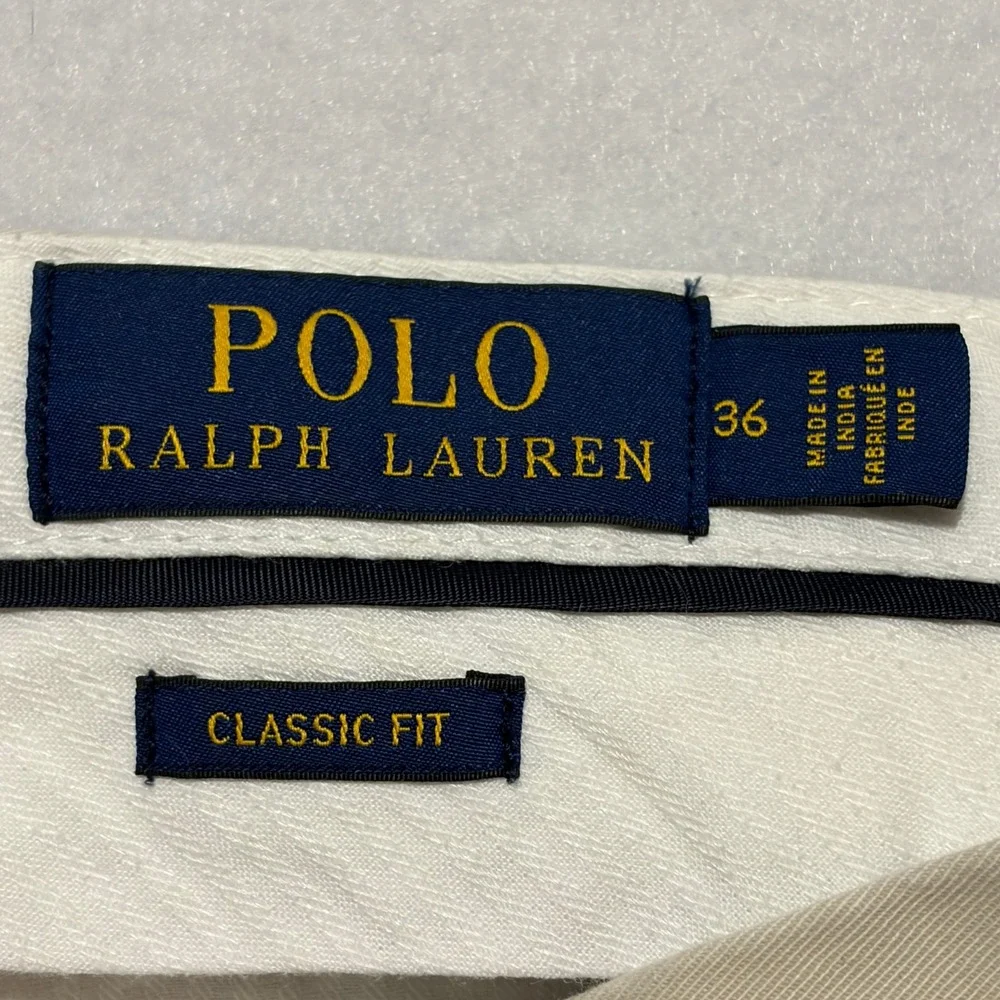 Polo Ralph Lauren Mens Classic Fit Chino Shorts Tan Khaki Size 36 Cotton Blend